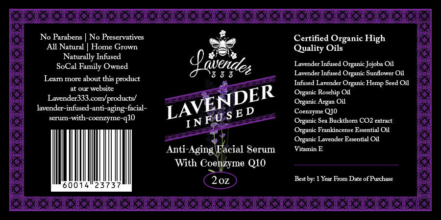 Lavender Infused Anti-Aging Facial Serum With Coenzyme Q10