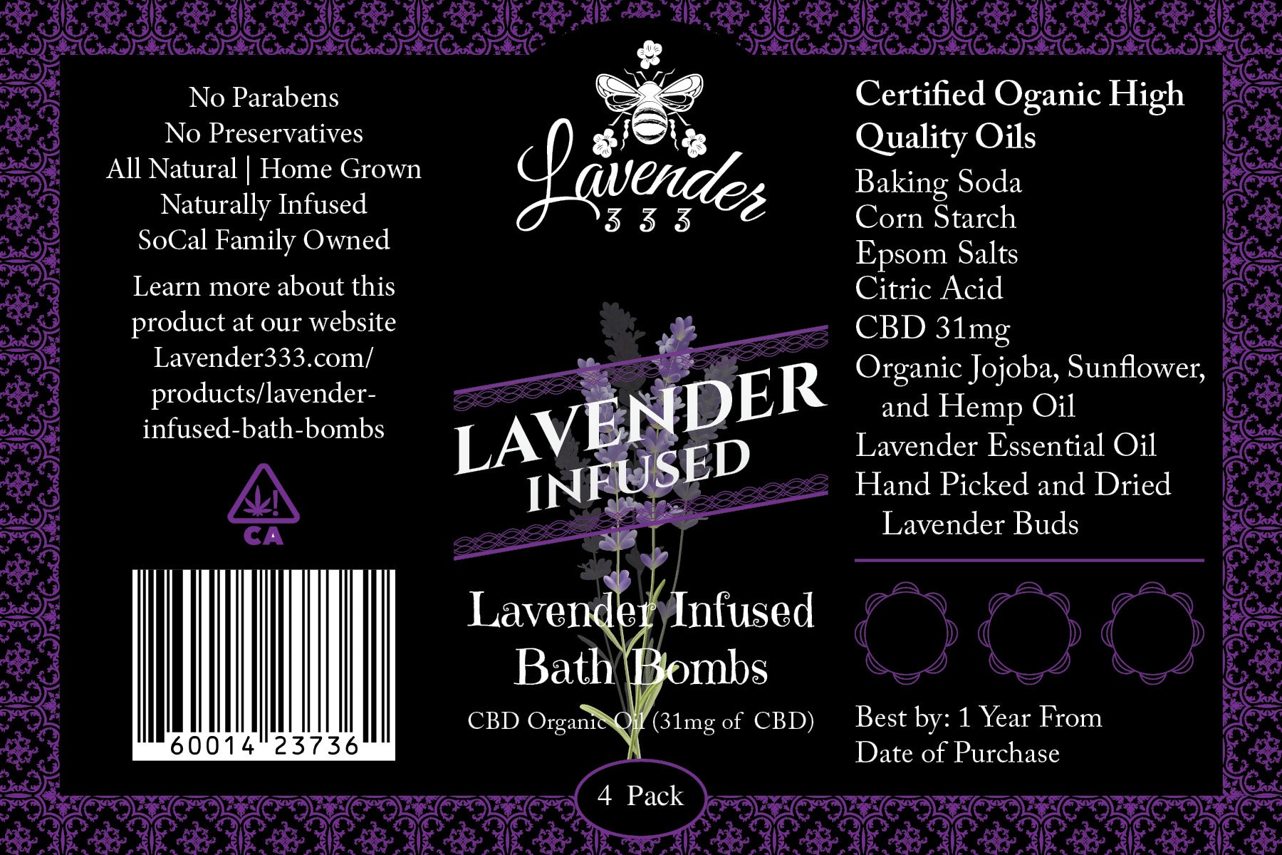 Lavender Infused CBD Bath Bombs