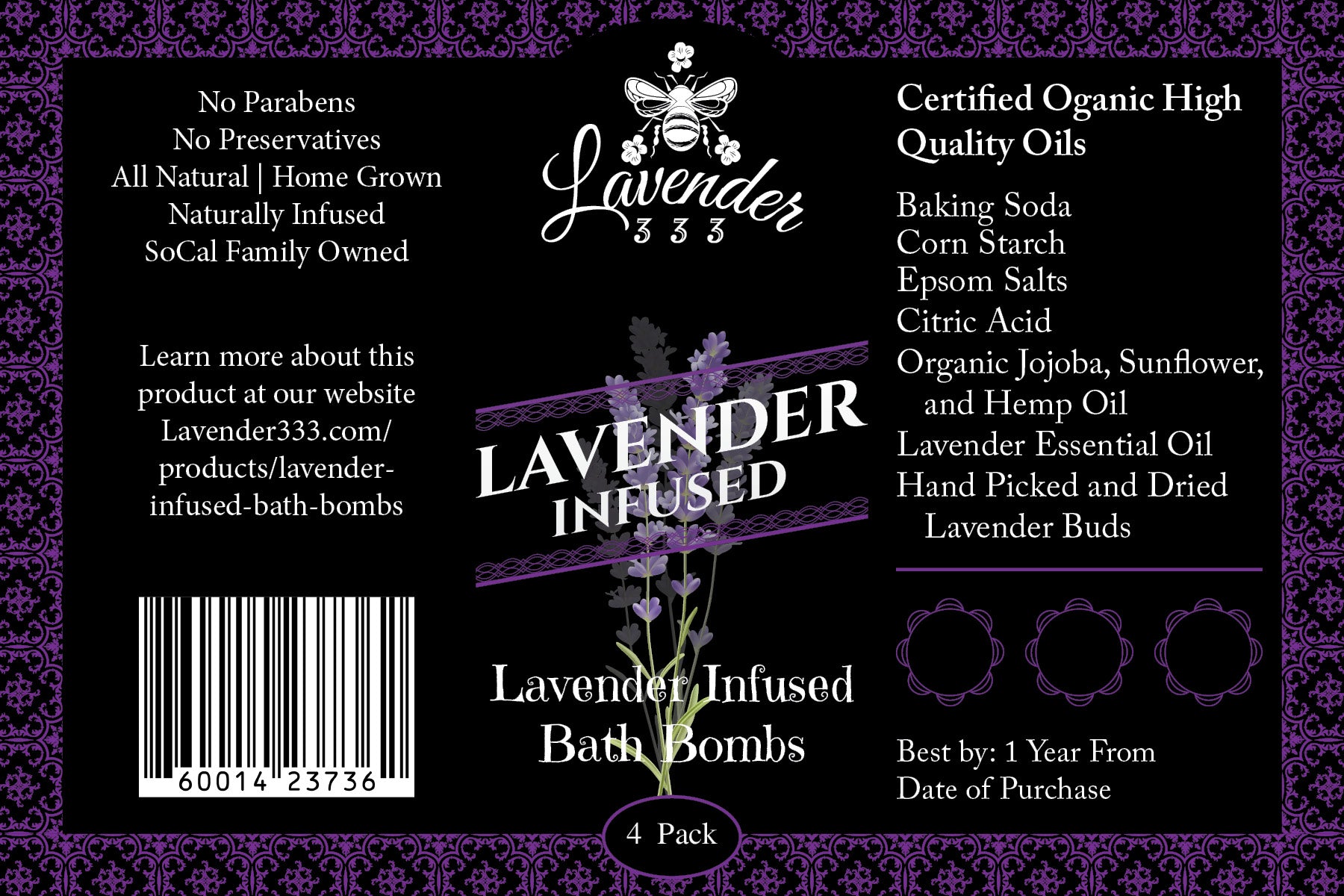 Lavender Infused Bath Bombs