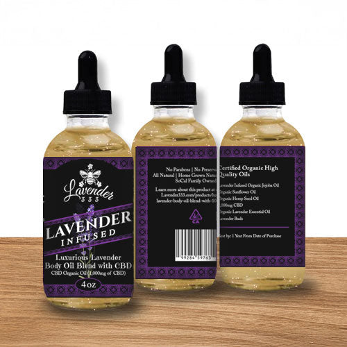Luxurious Lavender Body Oil Blend with 1000mg CBD