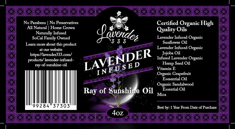 Lavender Infused Ray Of Sunshine Oil