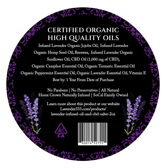 Lavender Infused Oil and CBD Salve