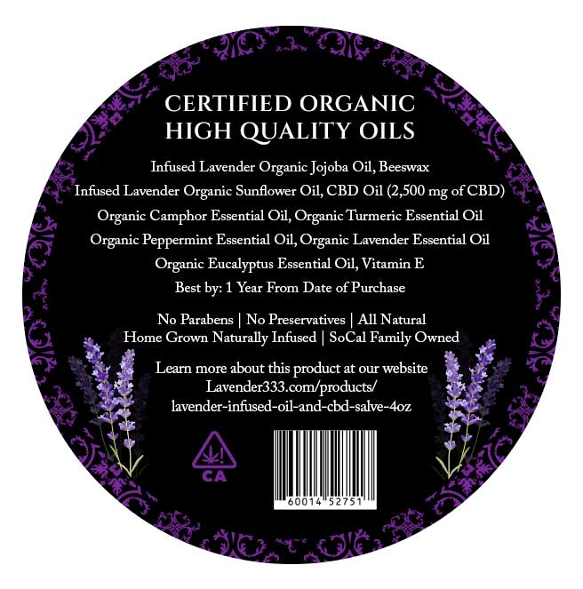 Lavender Infused Oil and CBD Salve