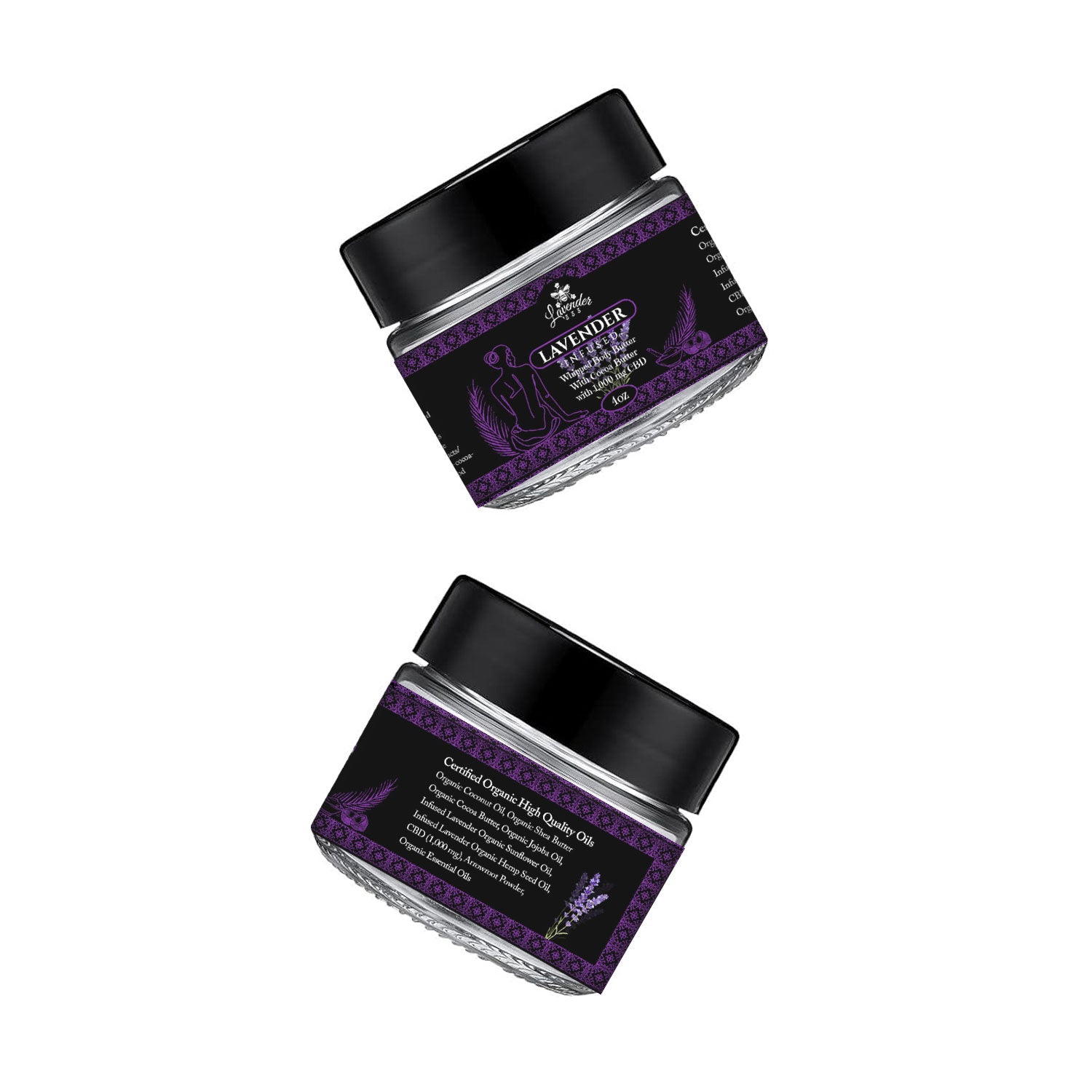 Whipped Body Butter With Cocoa Butter and 1000mg CBD