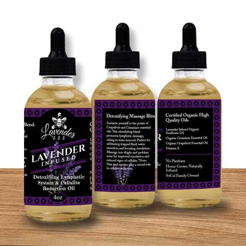 lavender 333 detoxifying lymphatic system and cellulite reduction oil 4 oz