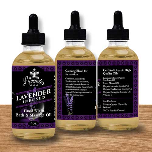 lavender333 good night bath and massage oil 4oz